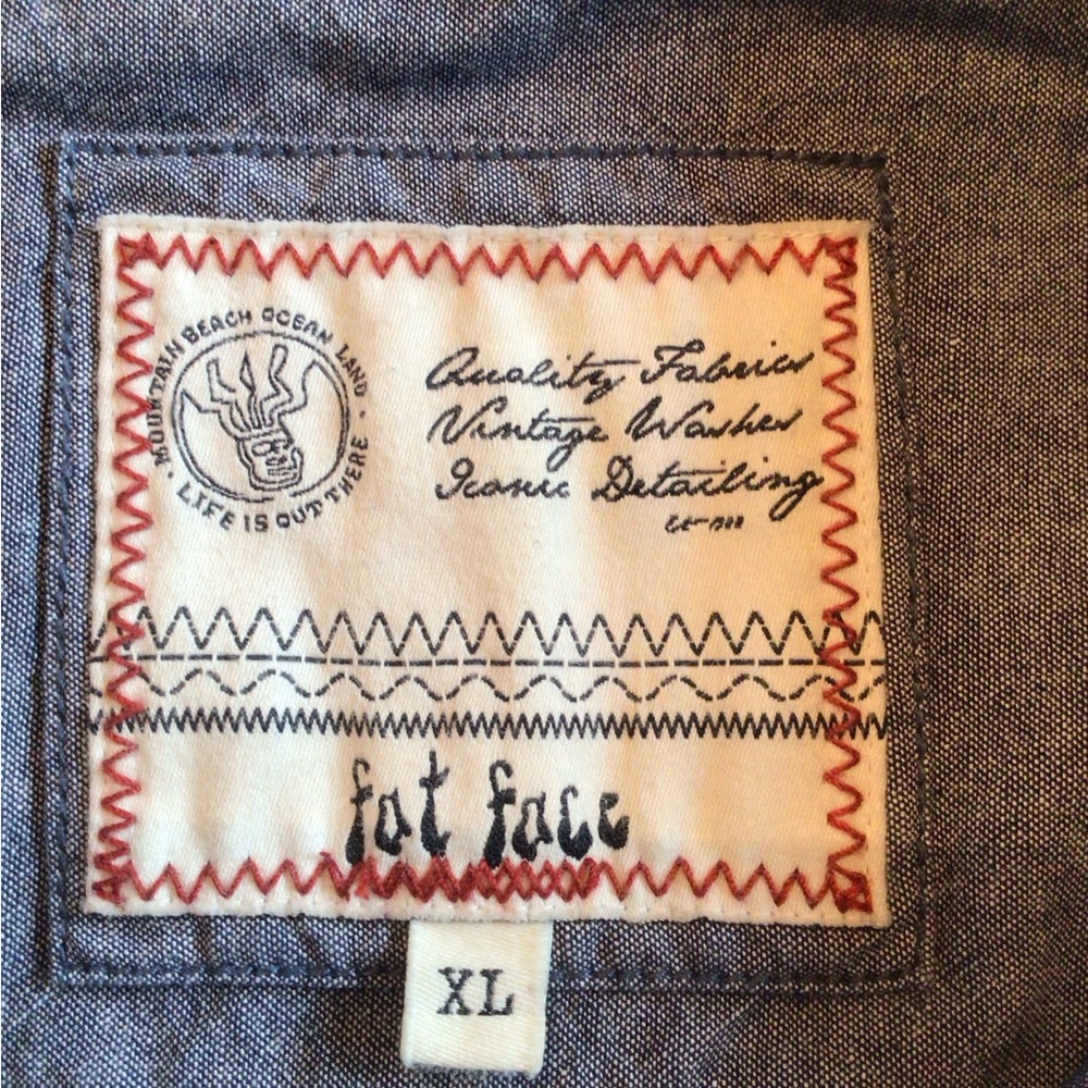 Fat Face men’s XL cotton/ Linen striped button down shirt . - Picture 8 of 8
